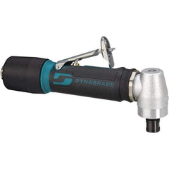 Dynabrade - 1/4" Collet, Angle Handle, Air Angle Die Grinder - 20,000 RPM, Rear Exhaust, 23 CFM, 0.4 hp, 90 psi, 1/4 NPT Inlet - Caliber Tooling