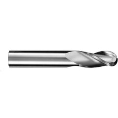 ‎3/4″ Dia. × 3/4″ Shank × 1-1/2″ DOC × 4″ OAL, Carbide AlTiN, Spiral , 3 Flute, 30° Helix, Ballnose End Mill - Exact Industrial Supply