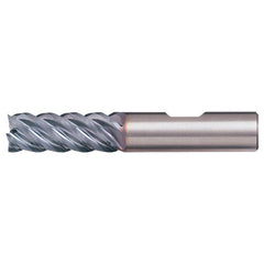 ‎5/8″ × 5/8″ × 2-1/2″ × 5″ RHS / RHC Solid Carbide 5-Flute High-Performance End Mill for Steel - Bright - Exact Industrial Supply