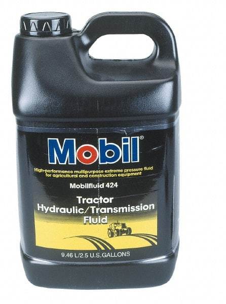 Mobil - 2.5 Gal Bottle Mineral Hydraulic Oil - ISO 46/68, 55 cSt at 40°C & 9.3 cSt at 100°F - Caliber Tooling