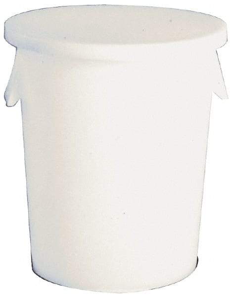 Bayhead Products - 33 Gal Gray Round Trash Can - Polyethylene, 27" High - Caliber Tooling