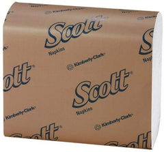 Scott - 10,000 Piece, 7" Long x 13-1/2" Wide, Tall Folded Dispenser Snack Paper Napkins - 1 Ply, White - Caliber Tooling