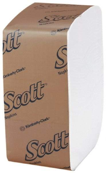 Scott - 12" Long x 13" Wide, Mini Fold Dispenser Dinner Paper Napkins - 1 Ply, White - Caliber Tooling