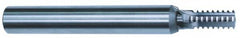 Scientific Cutting Tools - 1-18 Thread, 3/4" Shank Diam, Bright Coating, Solid Carbide Straight Flute Thread Mill - 4 Flutes, 6" OAL, 1" Min Noml Diameter - Exact Industrial Supply