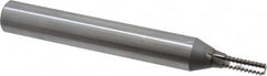 Scientific Cutting Tools - 7/16-24 Thread, 3/4" Shank Diam, Bright Coating, Solid Carbide Straight Flute Thread Mill - 4 Flutes, 6" OAL, 7/16" Min Noml Diameter - Caliber Tooling