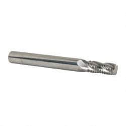 Scientific Cutting Tools - 7/16-20 UNF, 0.345" Cutting Diam, 4 Flute, Solid Carbide Helical Flute Thread Mill - Internal/External Thread, 0.82" LOC, 3-1/2" OAL, 3/8" Shank Diam - Caliber Tooling