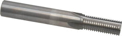 Scientific Cutting Tools - M14x1.50 Thread, 1/2" Shank Diam, Bright Coating, Solid Carbide Straight Flute Thread Mill - 4 Flutes, 3-1/2" OAL, M14 Min Noml Diamter - Caliber Tooling