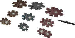 Superior Abrasives - 17 Piece Aluminum Oxide Sanding Star Kit - Contains 1-1/2, 2 & 3" Diam Coarse, Medium & Very Fine Polishing & Sanding Stars - Caliber Tooling