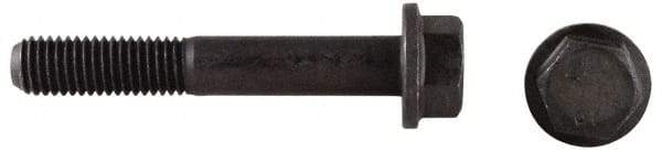 Value Collection - 7/16-14 UNC, 1-1/4" Length Under Head, Hex Drive Flange Bolt - 1-1/4" Thread Length, Grade 8 Alloy Steel, Smooth Flange, Phosphate & Oil Finish - Caliber Tooling