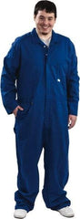 Stanco Safety Products - Size L, Royal Blue, Zipper, Arc Protection Coverall - 42 to 44" Chest, Indura, 7 Pockets, Elastic Waistband, Full Action Back, 2-Way Concealed Zipper - Caliber Tooling