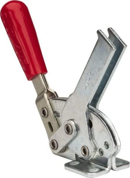 De-Sta-Co - 840 Lb Holding Capacity, Horizontal Handle, Manual Hold Down Toggle Clamp - 70° Handle Movement, 68° Bar Opening, U-Bar, Flanged Base, Electro-Plated Zinc, Carbon Steel - Caliber Tooling