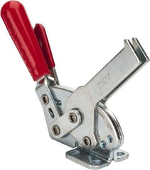 De-Sta-Co - 840 Lb Holding Capacity, Horizontal Handle, Manual Hold Down Toggle Clamp - 70° Handle Movement, 68° Bar Opening, U-Bar, Flanged Base, Electro-Plated Zinc, Carbon Steel - Caliber Tooling