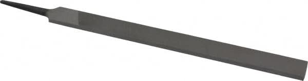 Value Collection - 10" Long, Smooth Cut, Hand American-Pattern File - Double Cut, 1/4" Overall Thickness, Tang - Caliber Tooling