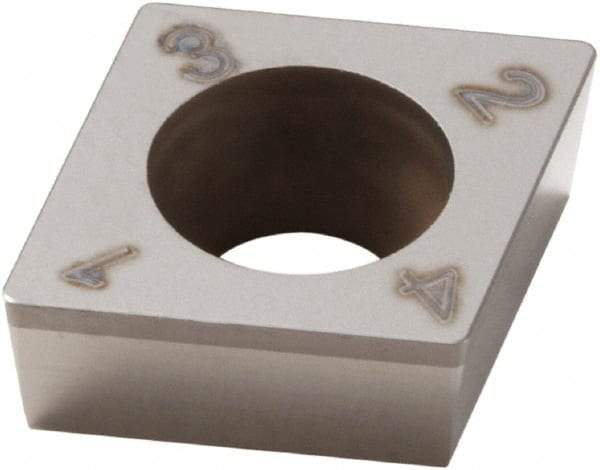 Seco - CCGW32.52 Grade CBN200 PCBN Turning Insert - Uncoated, 80° Diamond, 3/8" Inscr Circle, 5/32" Thick, 1/32" Corner Radius - Caliber Tooling