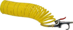 Value Collection - 1/4" ID Thumb Lever Air Gun - 25' Long Nylon Hose, 1/4" Inlet, NPT Thread, 200 Max psi - Caliber Tooling