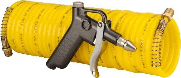 Value Collection - 1/4" ID Pistol Grip Air Gun - 25' Long Nylon Hose, 1/4" Inlet, NPT Thread, 200 Max psi - Caliber Tooling