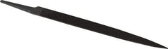 Grobet - 8" Standard Precision Swiss Pattern Barrette File - Double Cut, 7/8" Width Diam x 13/64" Thick, With Tang - Caliber Tooling