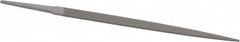 Grobet - 6" Standard Precision Swiss Pattern Crochet File - Double Cut, 13/32" Width Diam x 9/64" Thick, With Tang - Caliber Tooling