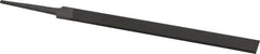 Grobet - 6" Standard Precision Swiss Pattern Equalling File - Double Cut, 1/2" Width Diam x 7/64" Thick, With Tang - Caliber Tooling