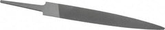 Grobet - 4" Standard Precision Swiss Pattern Half Round File - Double Cut, 15/32" Width Diam x 9/64" Thick, With Tang - Caliber Tooling