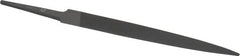 Grobet - 4" Standard Precision Swiss Pattern Half Round File - Double Cut, 15/32" Width Diam x 9/64" Thick, With Tang - Caliber Tooling