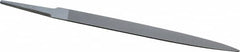 Grobet - 6" Standard Precision Swiss Pattern Half Round File - Double Cut, 19/32" Width Diam x 3/16" Thick, With Tang - Caliber Tooling