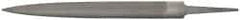 Grobet - 8" Standard Precision Swiss Pattern Half Round File - Double Cut, 13/16" Width Diam x 15/64" Thick, With Tang - Caliber Tooling