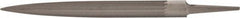 Grobet - 10" Standard Precision Swiss Pattern Half Round File - Double Cut, 1" Width Diam x 19/64" Thick, With Tang - Caliber Tooling