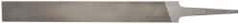 Grobet - 6" Standard Precision Swiss Pattern Hand File - Double Cut, 3/4" Width Diam x 5/32" Thick, With Tang - Caliber Tooling