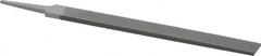 Grobet - 10" Standard Precision Swiss Pattern Hand File - Double Cut, 1" Width Diam x 1/4" Thick, With Tang - Caliber Tooling