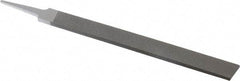 Grobet - 10" Standard Precision Swiss Pattern Hand File - Double Cut, 1" Width Diam x 1/4" Thick, With Tang - Caliber Tooling