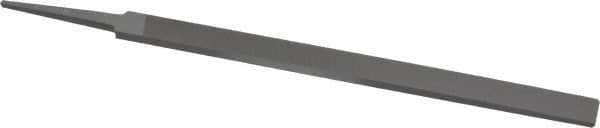 Grobet - 8" Standard Precision Swiss Pattern Regular Pillar File - 19/32" Width Diam x 13/64" Thick, With Tang - Caliber Tooling