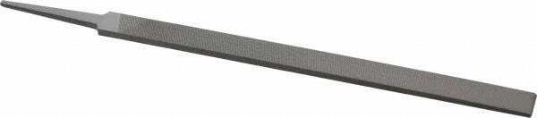 Grobet - 10" Standard Precision Swiss Pattern Regular Pillar File - Double Cut, 23/32" Width Diam x 15/64" Thick, With Tang - Caliber Tooling