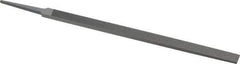 Grobet - 12" Standard Precision Swiss Pattern Regular Pillar File - Double Cut, 25/32" Width Diam x 9/32" Thick, With Tang - Caliber Tooling