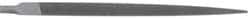 Grobet - 4" Standard Precision Swiss Pattern Three Square File - Double Cut, 9/32" Width Diam, With Tang - Caliber Tooling