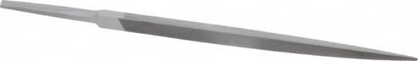 Grobet - 6" Standard Precision Swiss Pattern Three Square File - Double Cut, 3/8" Width Diam, With Tang - Caliber Tooling