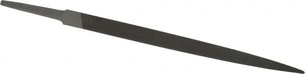 Grobet - 8" Standard Precision Swiss Pattern Three Square File - Double Cut, 1/2" Width Diam, With Tang - Caliber Tooling