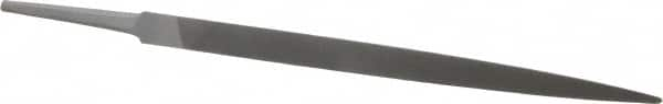 Grobet - 8" Standard Precision Swiss Pattern Three Square File - Double Cut, 1/2" Width Diam, With Tang - Caliber Tooling