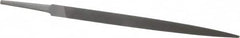 Grobet - 8" Standard Precision Swiss Pattern Three Square File - Double Cut, 1/2" Width Diam, With Tang - Caliber Tooling