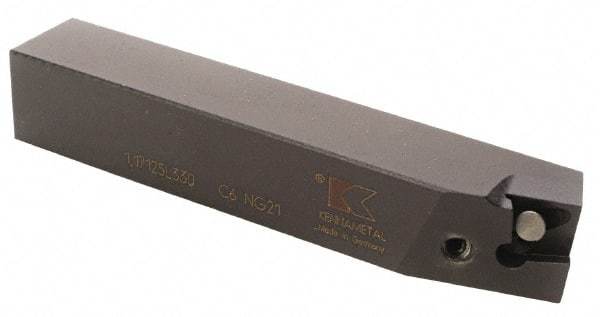 Kennametal - 1.171...75DEG, Left Hand Cut, 63/64" Shank Height x 25mm Shank Width, Positive Rake Indexable Turning Toolholder - 150mm OAL, D2FIX11..L.. Insert Compatibility, Series Fix-Perfect - Caliber Tooling