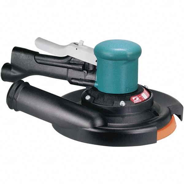 Dynabrade - 10,000 OPM, 23 CFM Air Consumption, Palm Air Orbital Sander - Round Pad, 1/4 NPT Inlet - Caliber Tooling