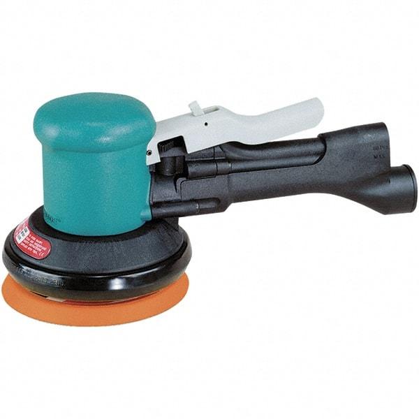 Dynabrade - 12,000 OPM, 23 CFM Air Consumption, Palm Air Orbital Sander - Round Pad, 1/4 NPT Inlet - Caliber Tooling