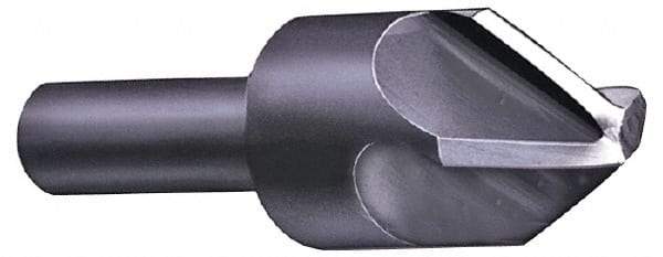 Hertel - 3" Head Diam, 3/4" Shank Diam, 4 Flute 120° High Speed Steel Countersink - 5" OAL, Straight Shank - Caliber Tooling