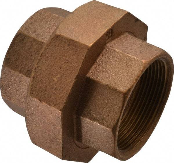 Merit Brass - Class 125, 2" Internal Pipe, Brass Union - FBSPT x FBSPT - Caliber Tooling