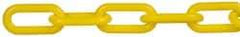 PRO-SAFE - 100' Long x 1-1/2" Wide Plastic Chain - Yellow - Caliber Tooling