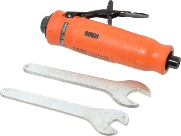 Dotco - 1/4" Collet, Straight Handle, Air Straight Die Grinder - 34,000 RPM, Front Exhaust, 16 CFM, 0.3 hp, 90 psi, 1/4" Inlet - Caliber Tooling