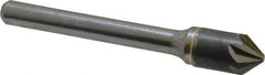 Made in USA - 3/8" Head Diam, 1/4" Shank Diam, 6 Flute 82° Solid Carbide Countersink - Caliber Tooling