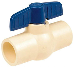 NIBCO - 3" Pipe, Standard Port, PVC Miniature Ball Valve - 1 Piece, Inline - One Way Flow, FNPT x FNPT Ends, Tee Handle, 150 WOG - Caliber Tooling