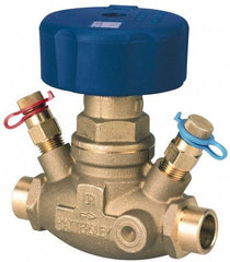 NIBCO - 1-1/2" Pipe, Solder End Connections, Straight Calibrated Balance Valve - 150mm Long, 112mm High, 240 Max psi, Brass Body - Caliber Tooling