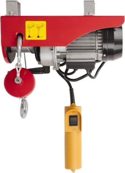 Value Collection - 220/440 Lb Capacity, 33/16 FPM Lift Speed, 110 Volt, Mini Electric Hoist - 38' Max Lift - Caliber Tooling